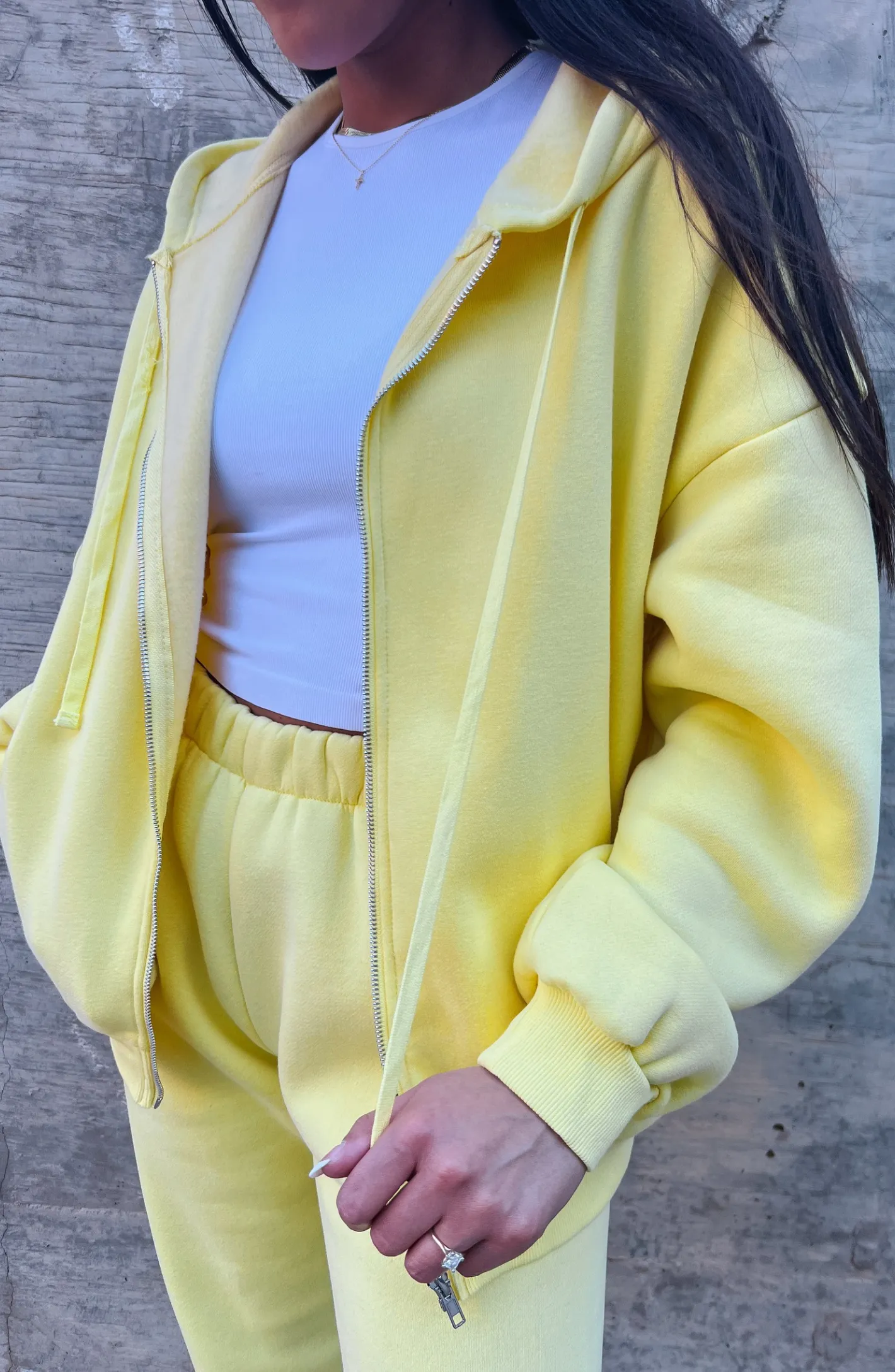GOLDEN GLOW ZIP UP HOODIE