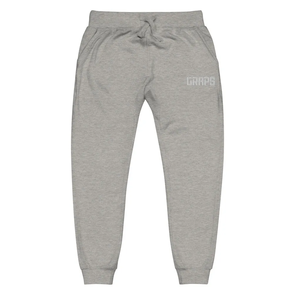 GRAPS White Logo Unisex fleece sweatpants