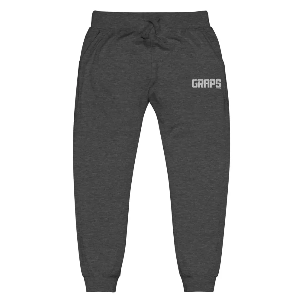 GRAPS White Logo Unisex fleece sweatpants
