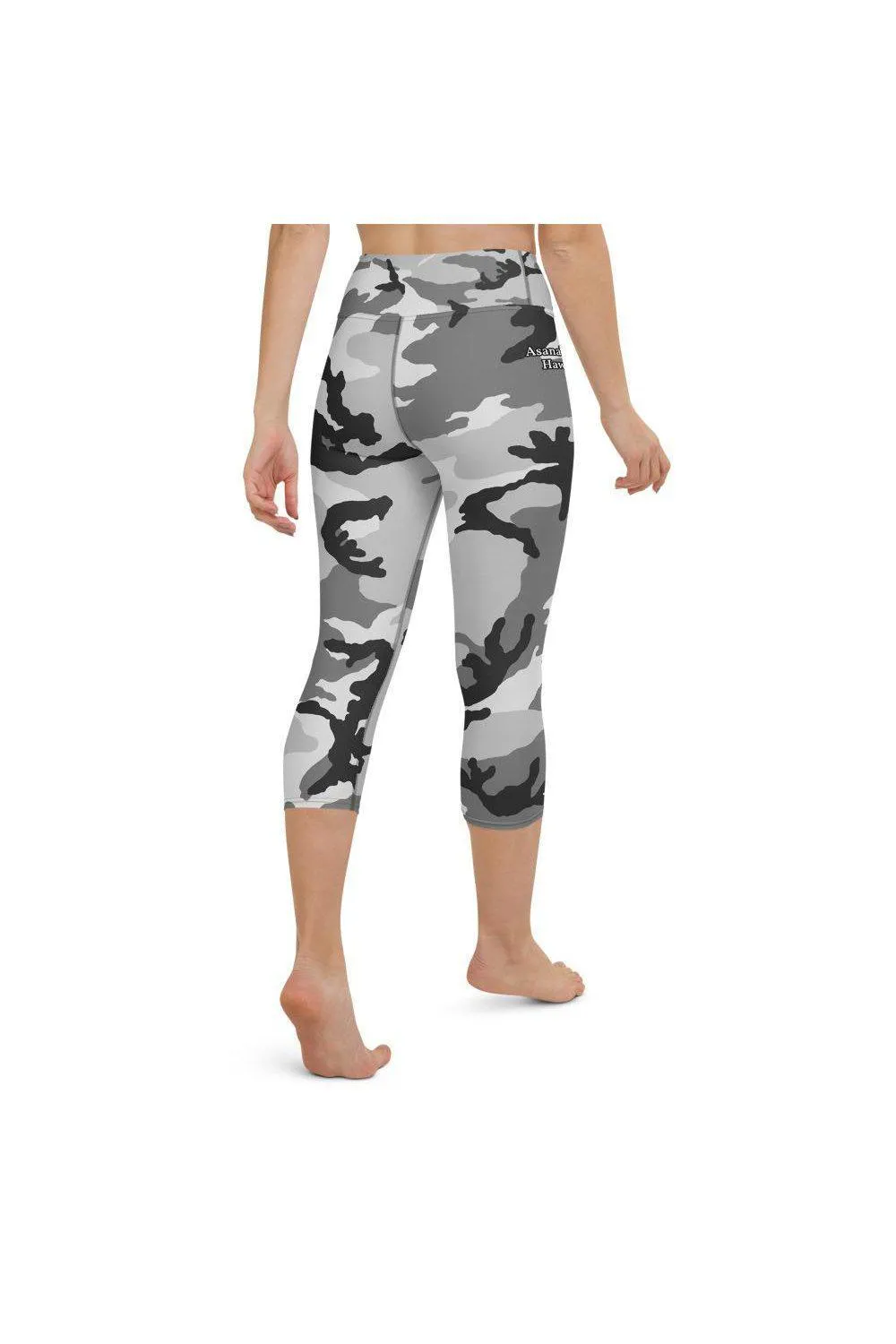 Gray Camo Yoga Capri Leggings