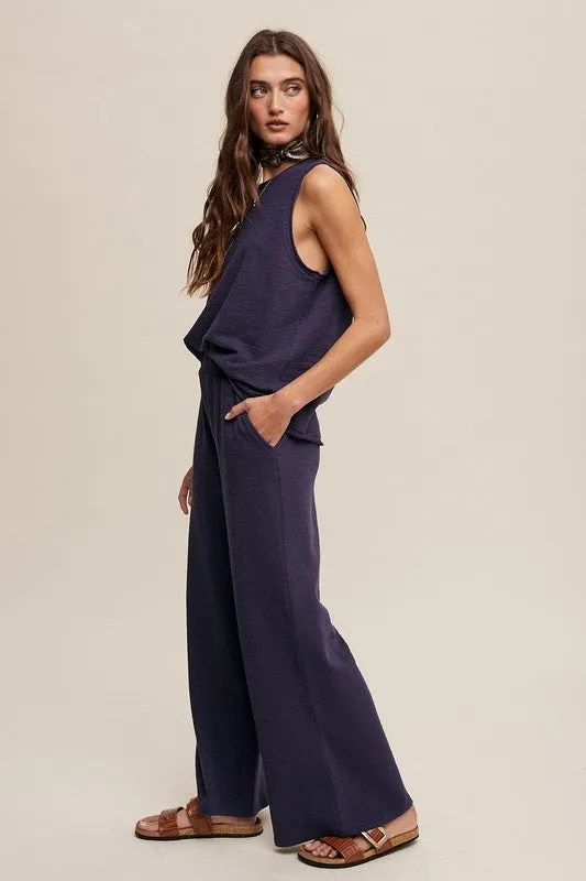 Haley Rae Soft Knit Tank and Sweat Pant Set
