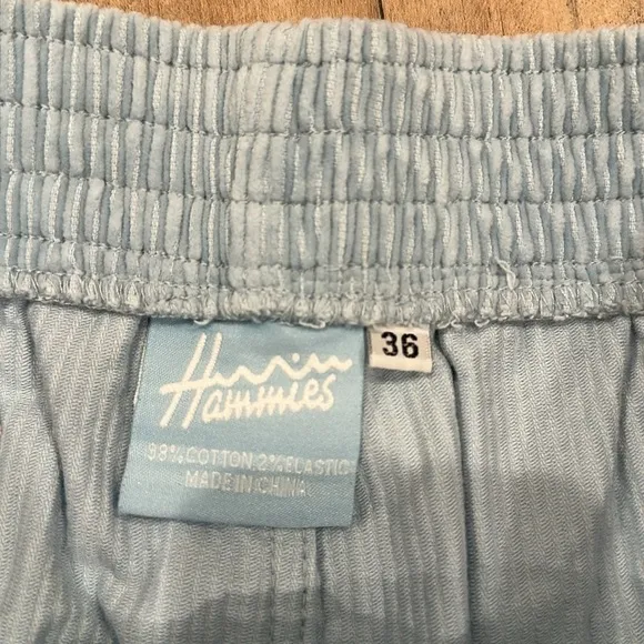 Hammies Two Toned Powder Blue &amp; Pink Corduroy Shorts Retro 70’s Sz 36