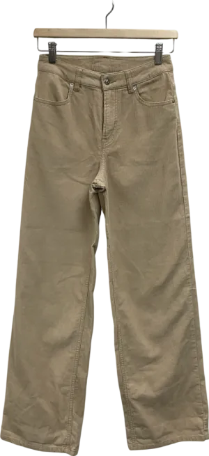 H&M Beige Corduroy Trousers UK 4