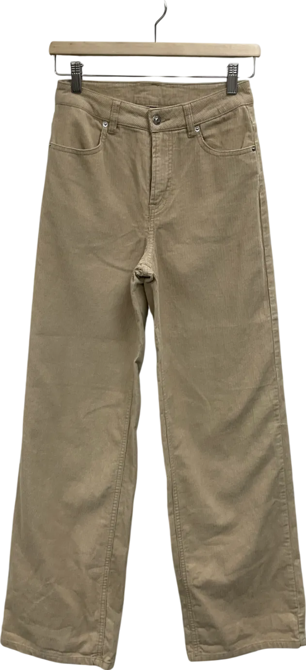 H&M Beige Corduroy Trousers UK 4