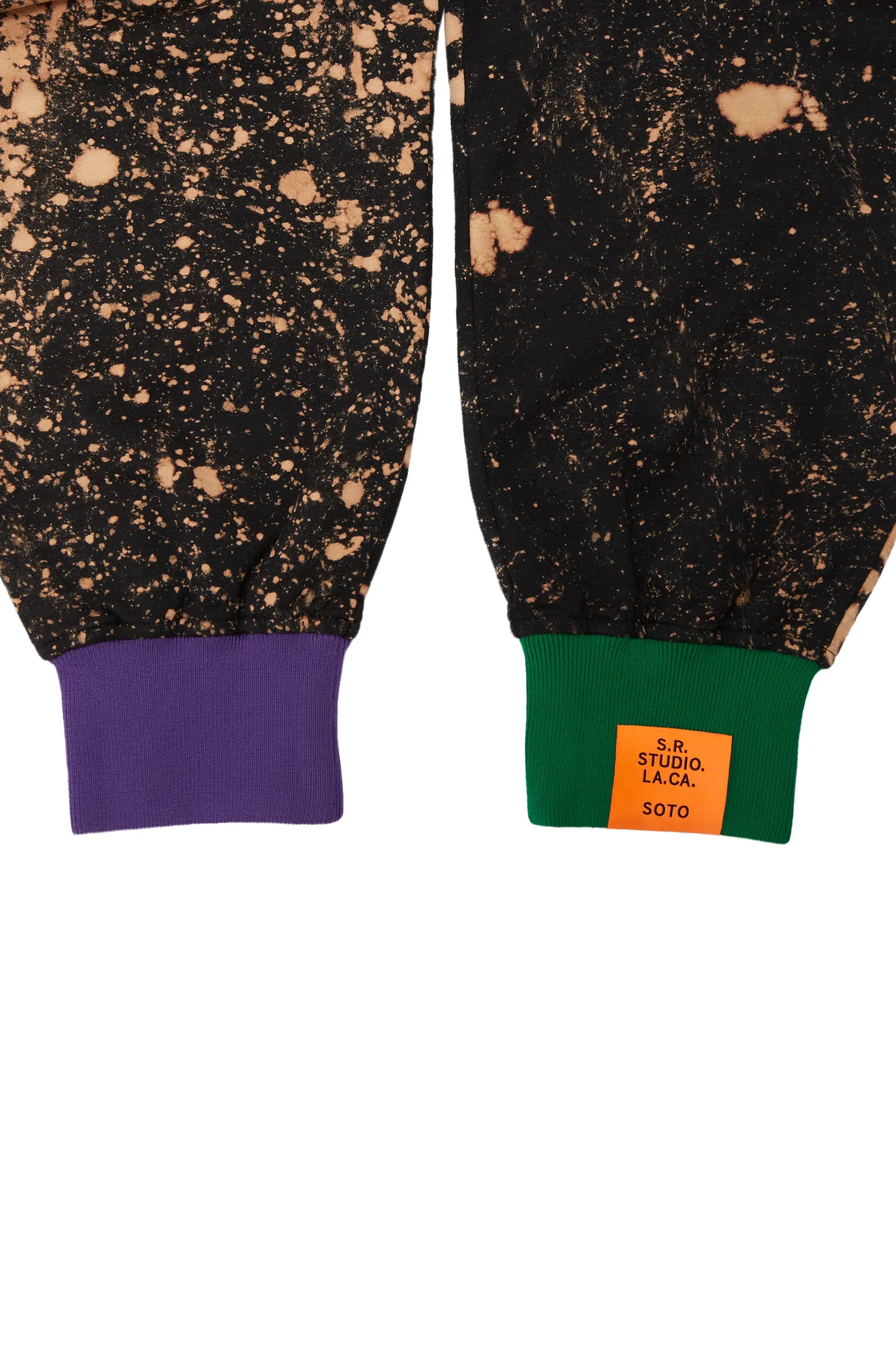 HAND-BLEACHED SOTO SWEATPANTS WITH CONTRAST RIB