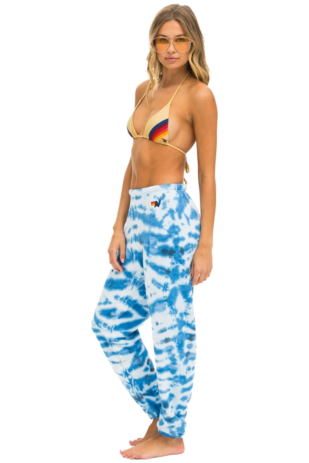 HAND DYED SWEATPANTS - TIE DYE BLUE