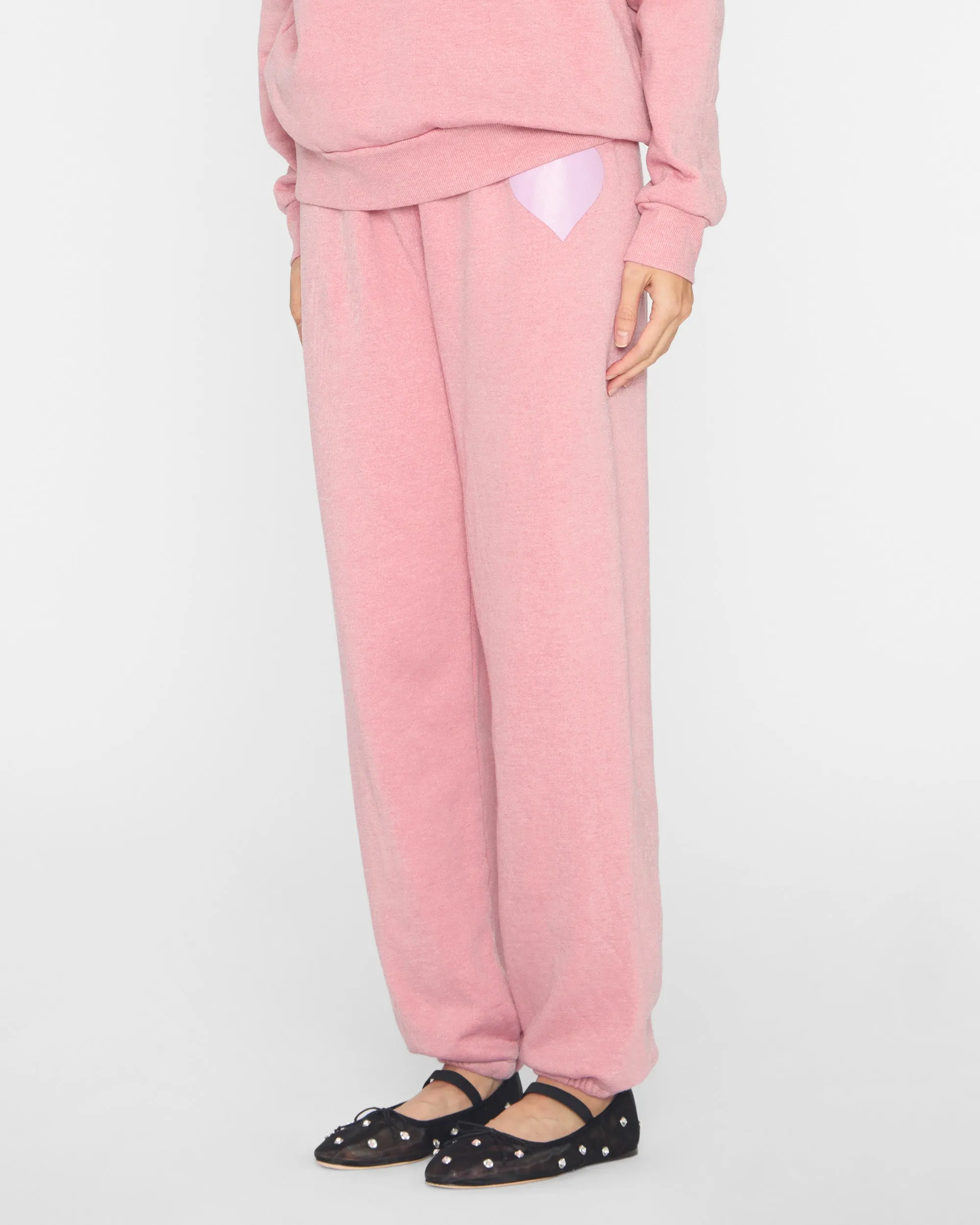 Heart Sweatpant in Camelia