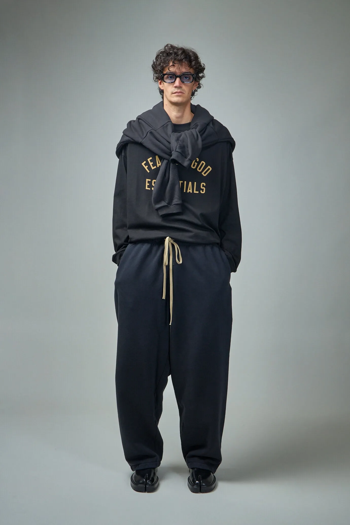 HEAVY FLEECE RELAXED SWEATPANT - BLACK