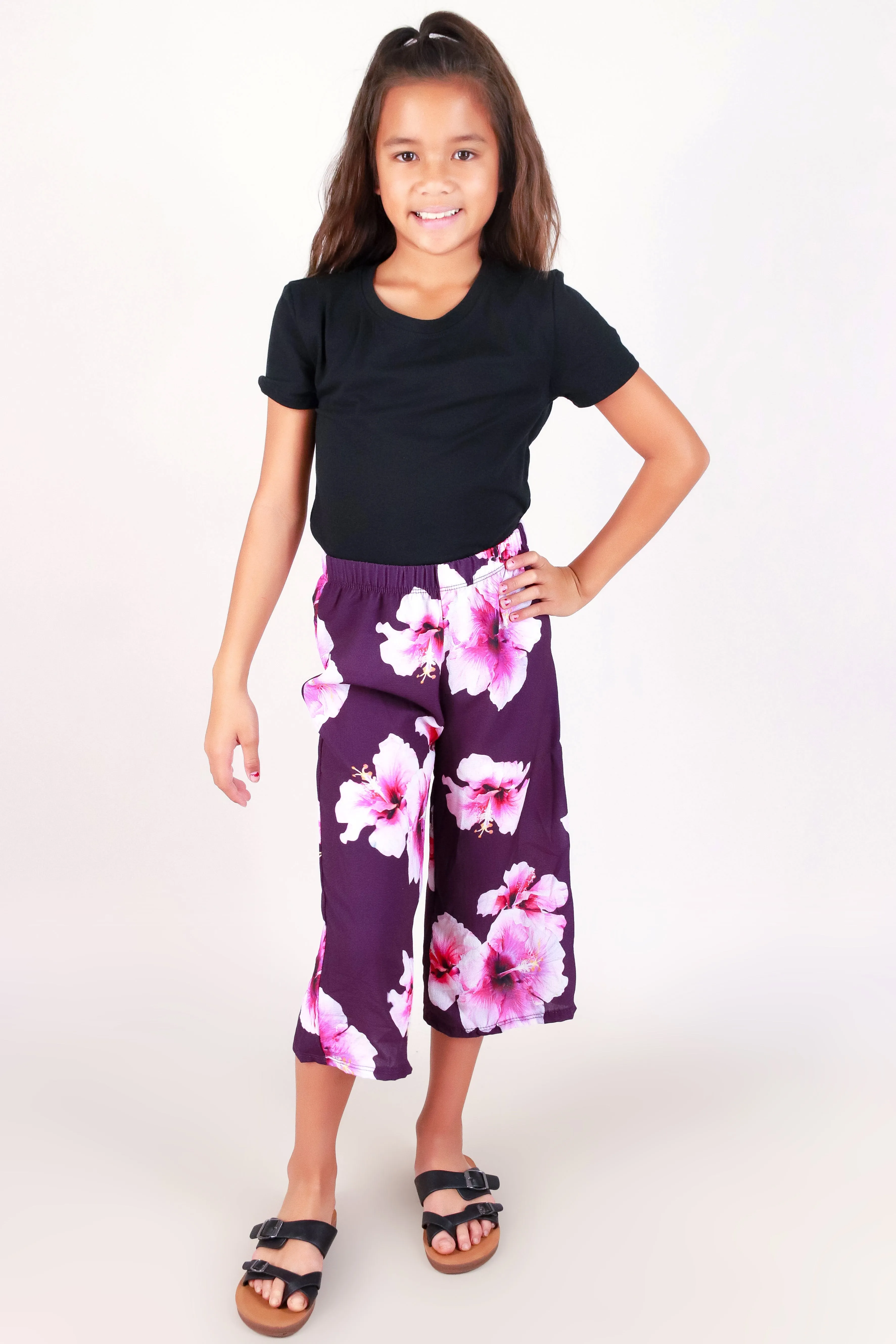 HIBISCUS CAPRI PANTS | KIDS SIZE 4-6X