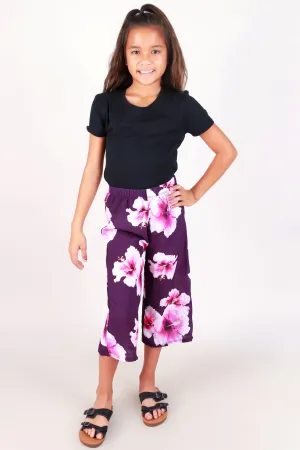 HIBISCUS CAPRI PANTS | KIDS SIZE 4-6X