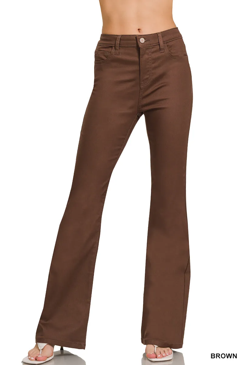 High-rise Bootcut Color Denim Pants