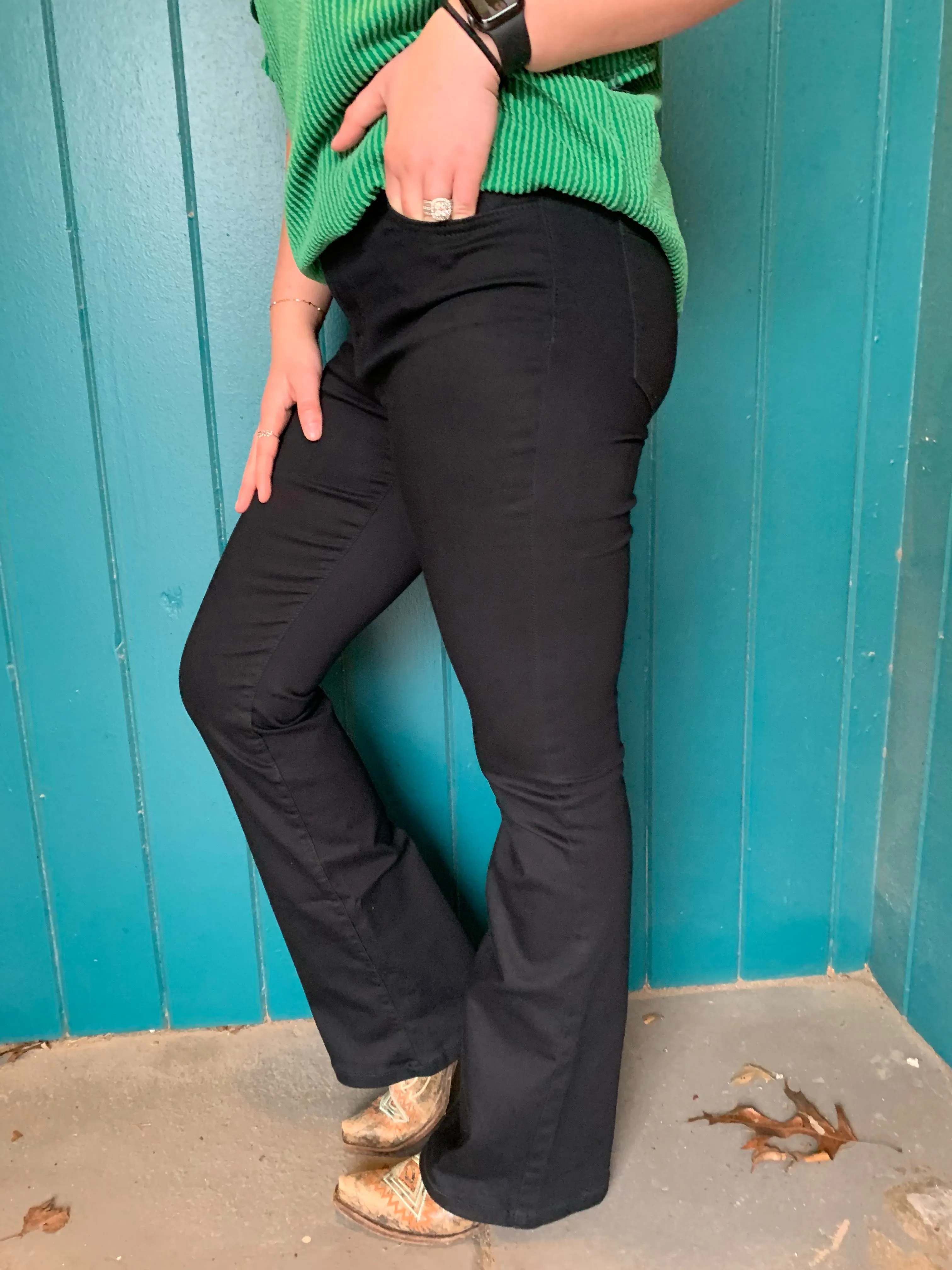 High-rise Bootcut Color Denim Pants