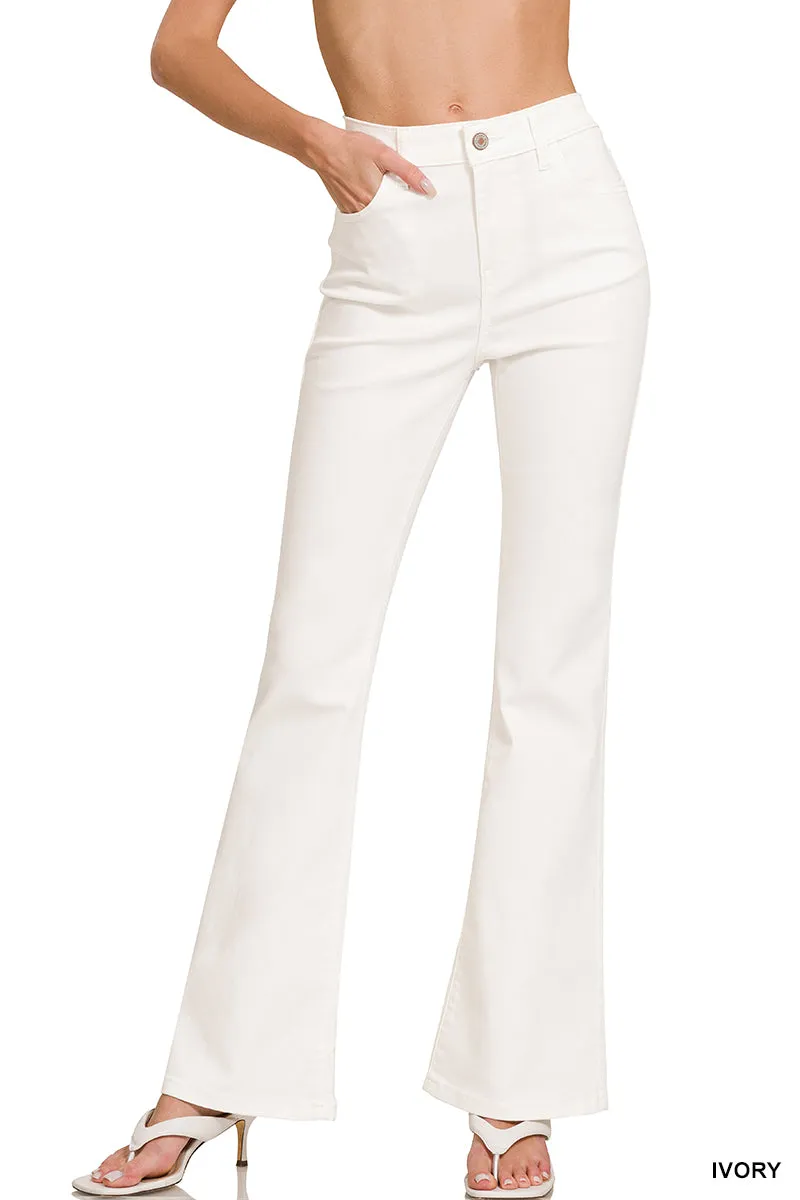 High-rise Bootcut Color Denim Pants