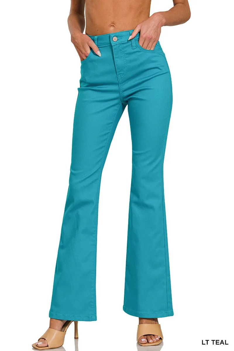 High-rise Bootcut Color Denim Pants