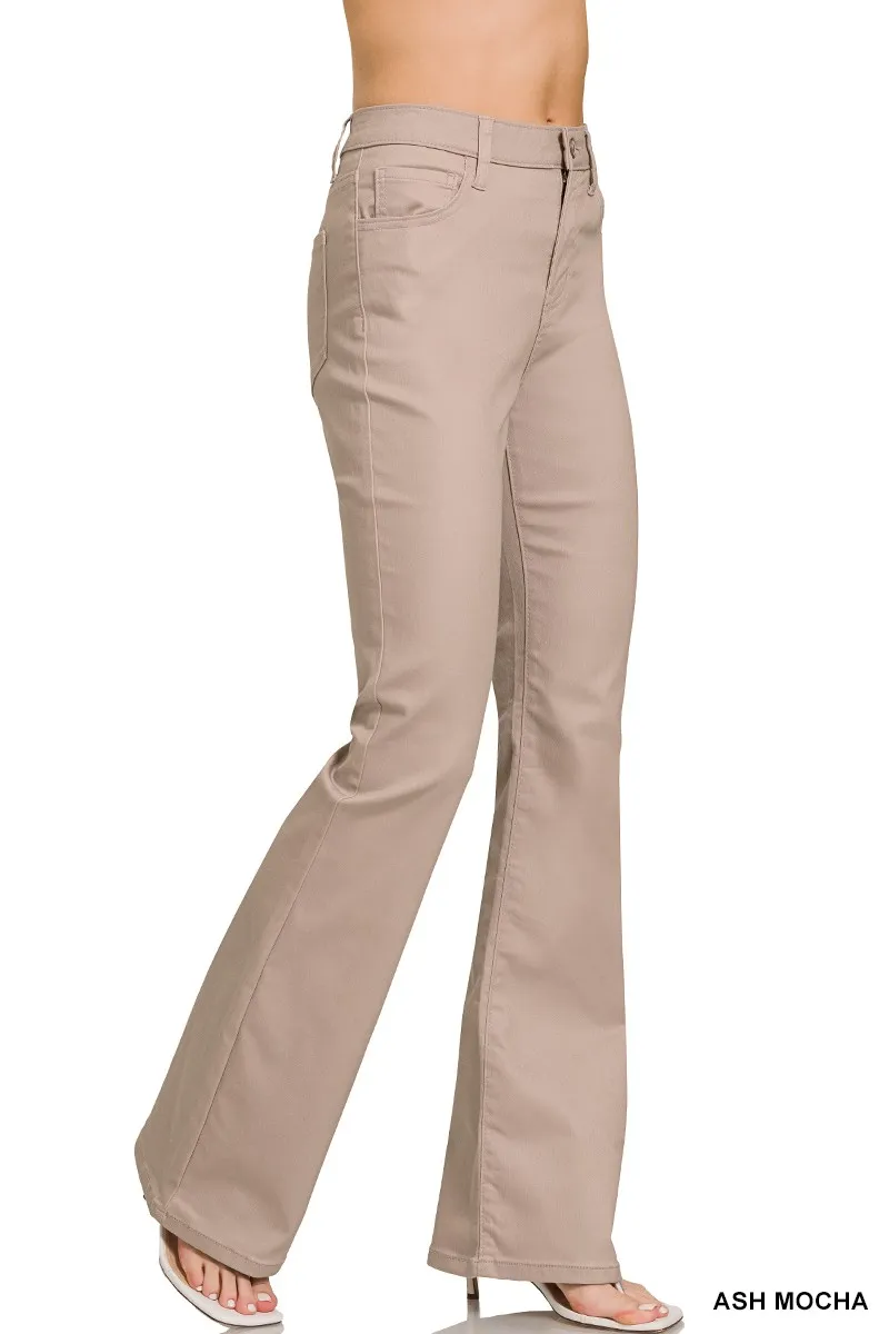 High-rise Bootcut Color Denim Pants