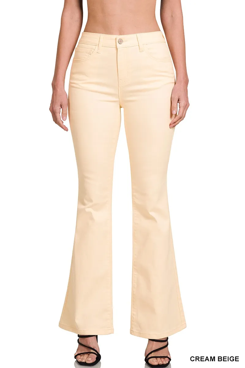 High-rise Bootcut Color Denim Pants