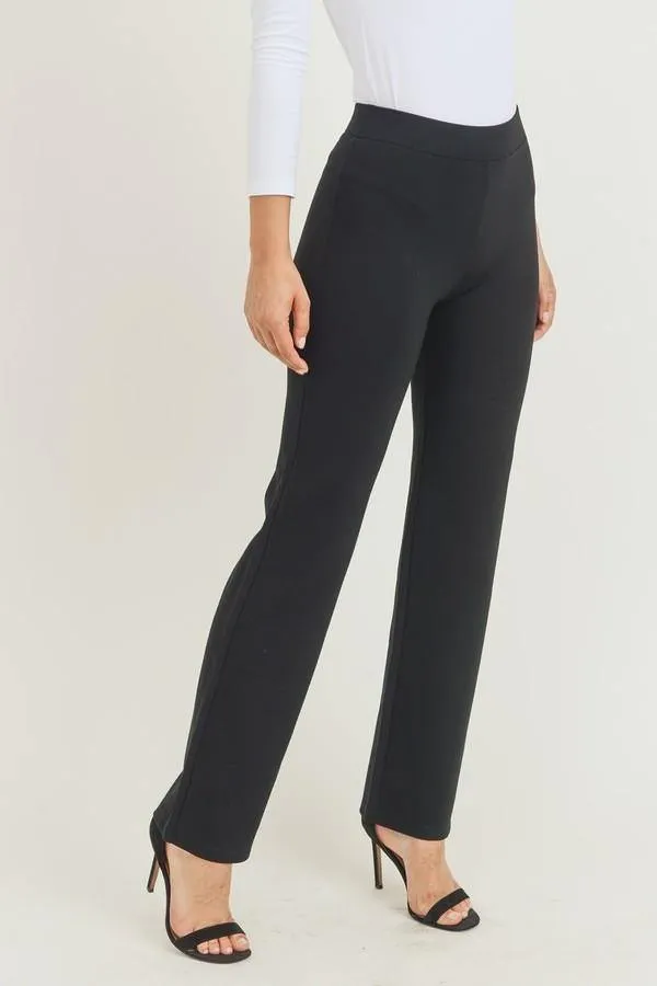 High-Rise Ponte Pant, Black