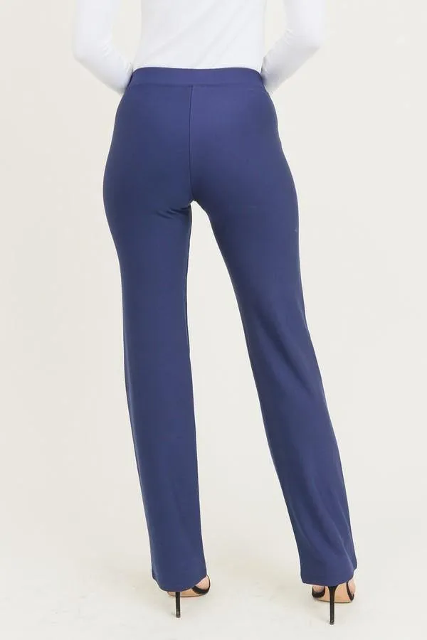 High-Rise Ponte Pant, Black
