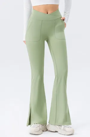 High Waisted Bootcut Flare Yoga Pants with Pockets