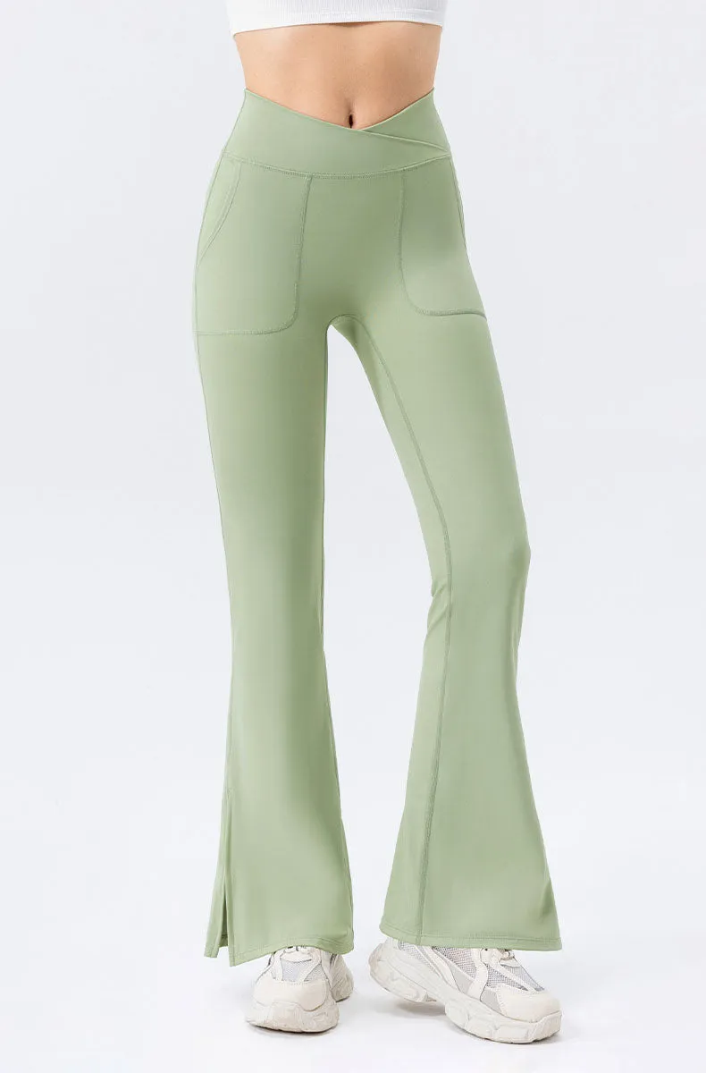 High Waisted Bootcut Flare Yoga Pants with Pockets
