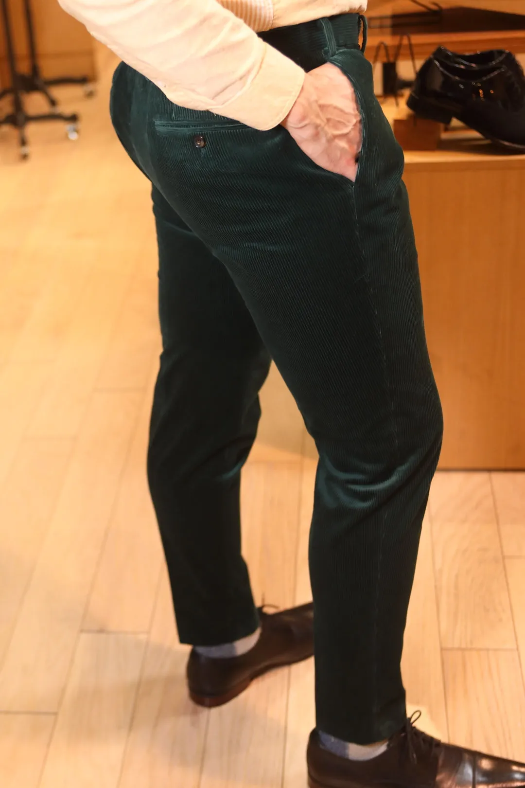 Hunter Green Corduroy Premium Pants