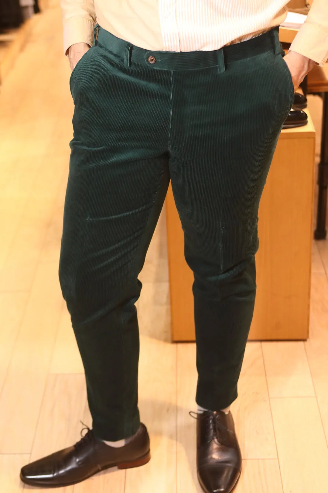 Hunter Green Corduroy Premium Pants
