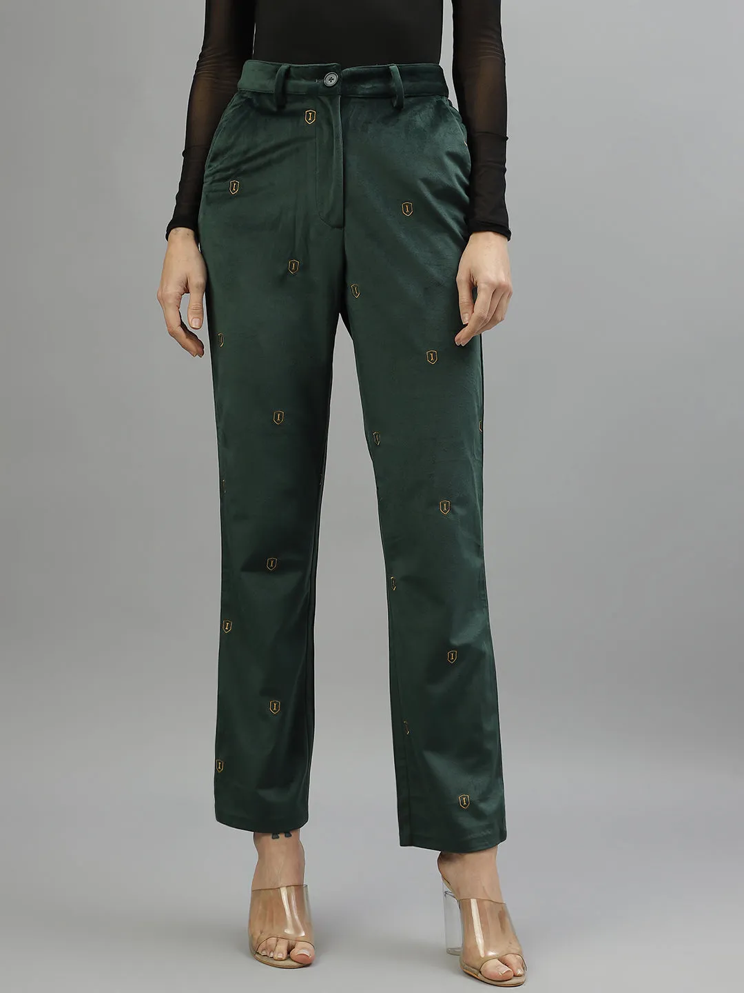 Iconic Women Solid Regular Fit Track Pants