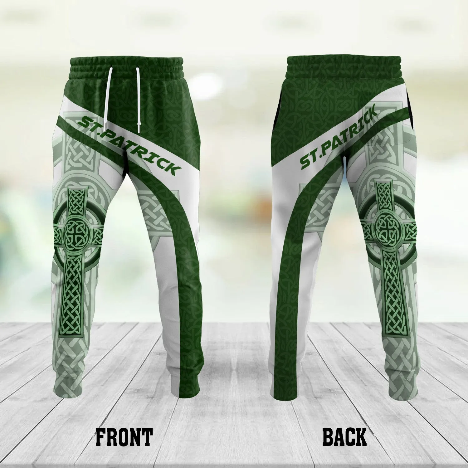 Irish Celtic Knot Cross St.Patrick Day Sweatpants For Men