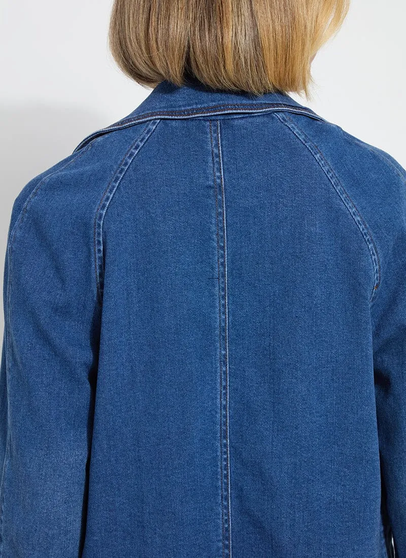 Jeanne Cropped Tencel Denim Trench