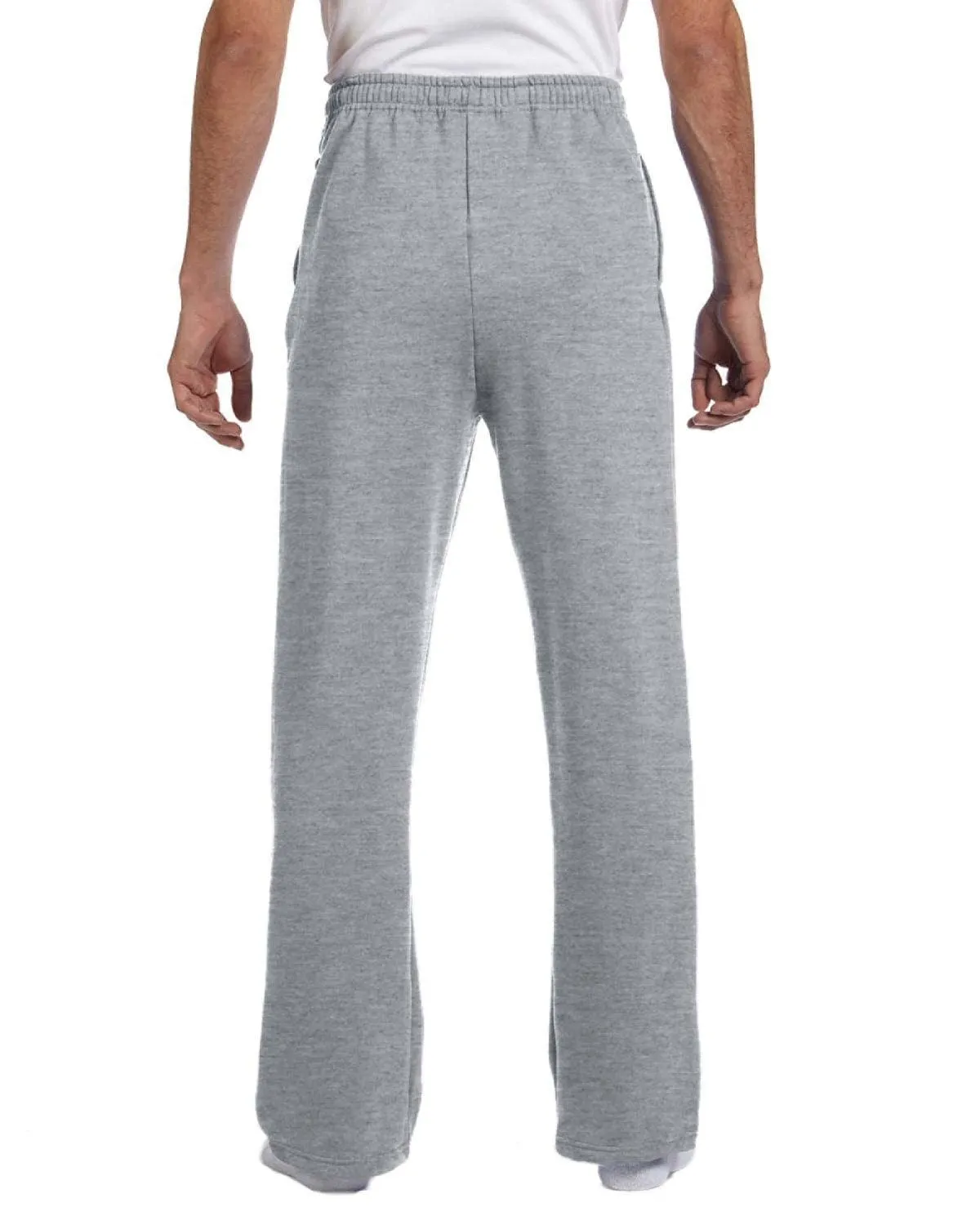 Jerzees Open Bottom Fleece Sweatpants | Athletic Heather