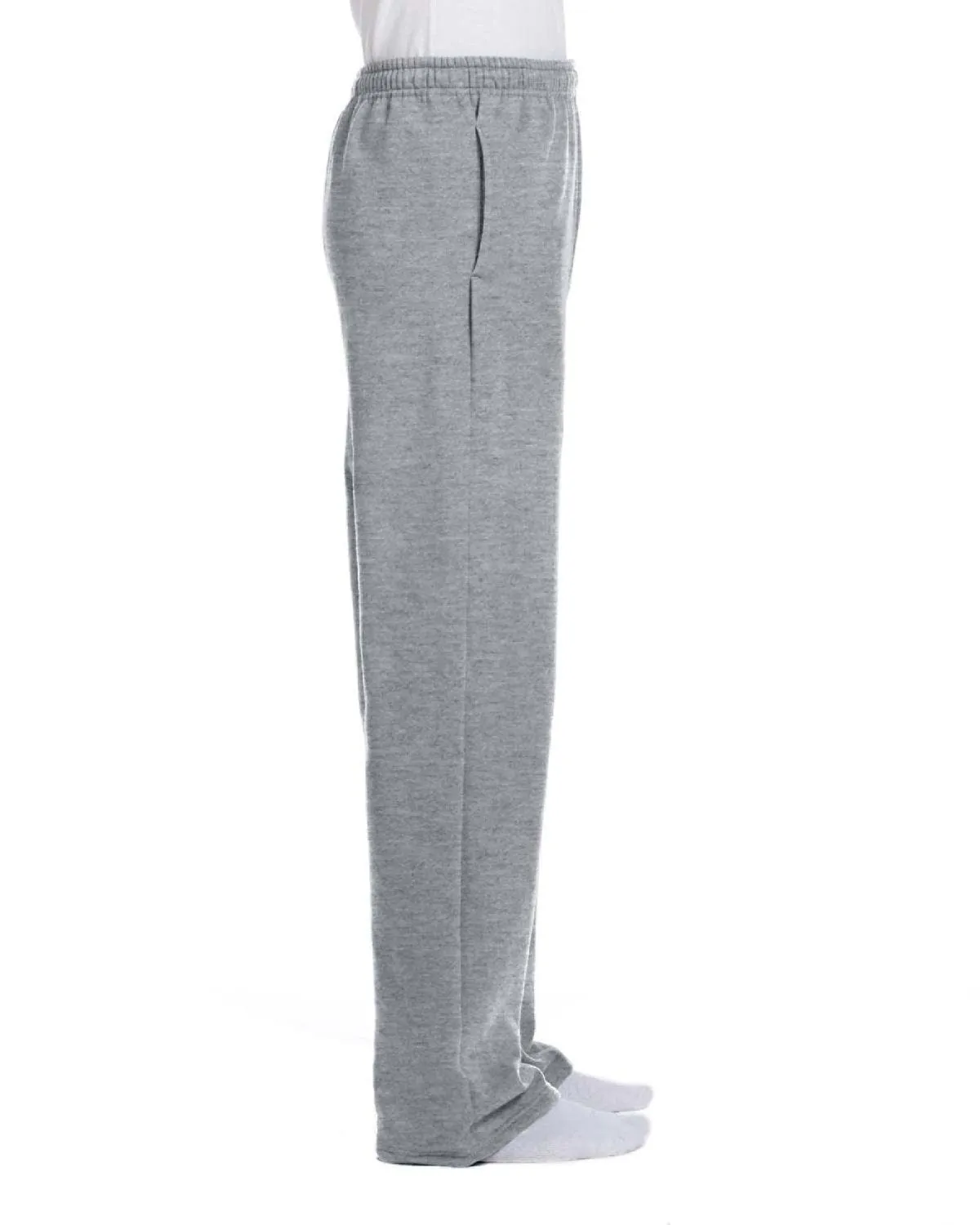 Jerzees Open Bottom Fleece Sweatpants | Athletic Heather