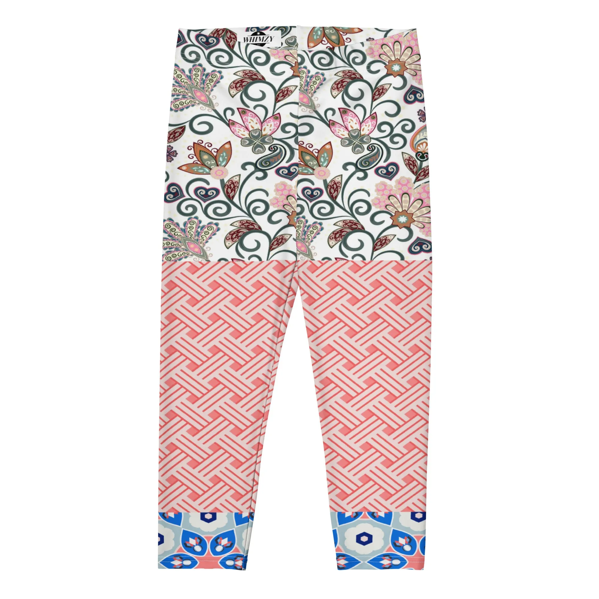 Jingle Pug Pink Floral Capris