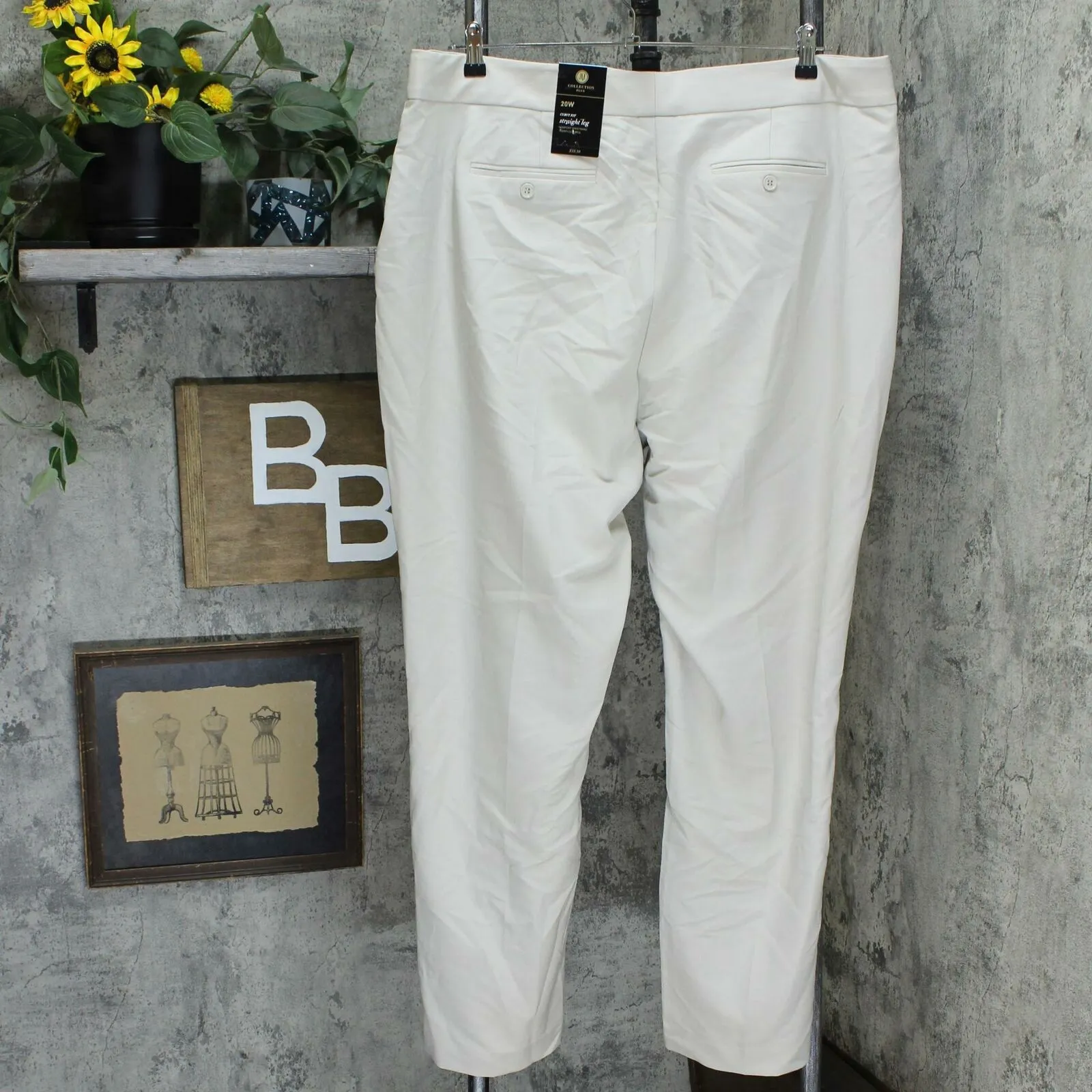 JM Collection Plus Size Curvy Fit Straight Leg Pants