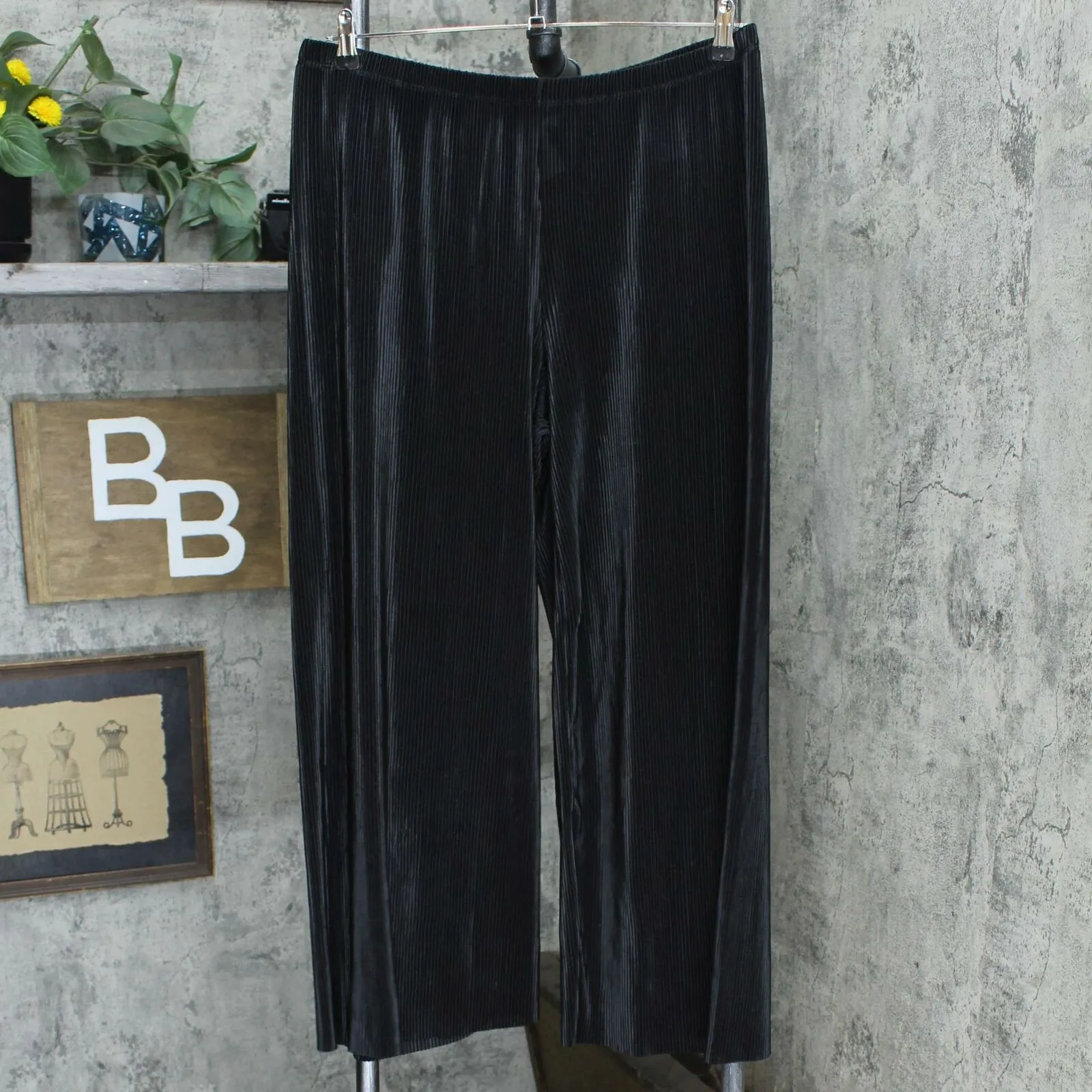Joan Rivers Petite Solid Accordion Pleat Palazzo Pants