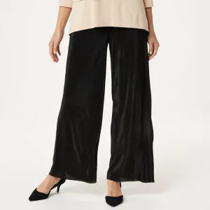 Joan Rivers Petite Solid Accordion Pleat Palazzo Pants