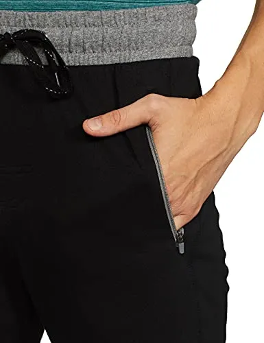 Jockey Men's Slim Fit Track pants(9510_Black & Grey Melange_large_Black & Grey Melange_Large)