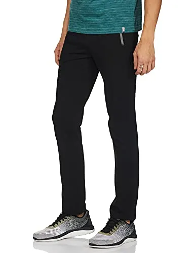 Jockey Men's Slim Fit Track pants(9510_Black & Grey Melange_large_Black & Grey Melange_Large)