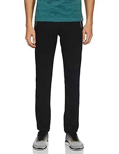 Jockey Men's Slim Fit Track pants(9510_Black & Grey Melange_large_Black & Grey Melange_Large)