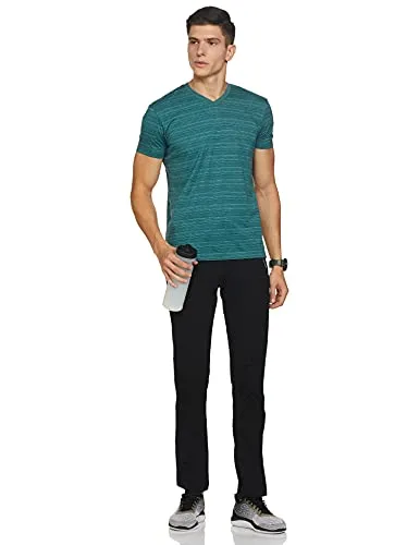 Jockey Men's Slim Fit Track pants(9510_Black & Grey Melange_large_Black & Grey Melange_Large)