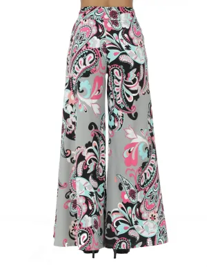 Jonah Palazzo Pant in Grey Floral