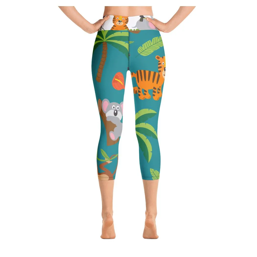 Jungle Print Yoga Capri