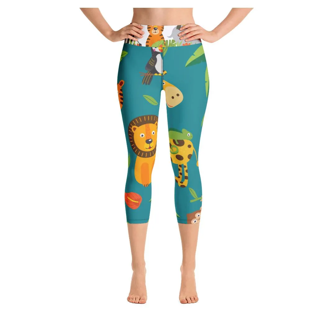 Jungle Print Yoga Capri