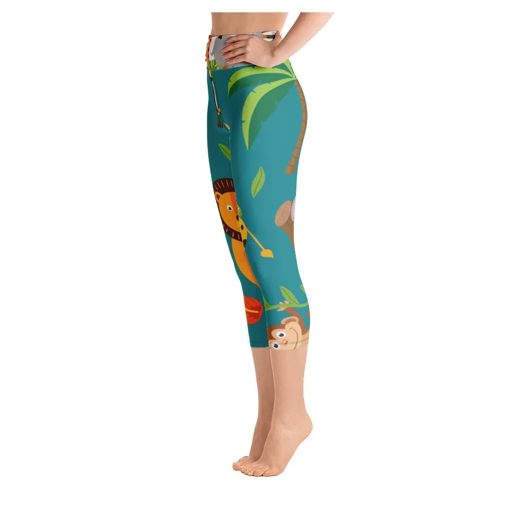 Jungle Print Yoga Capri