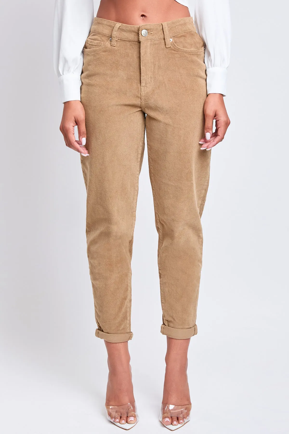 Junior Corduroy 1 Button High Rise Mom Fit Pant, Pack of 12