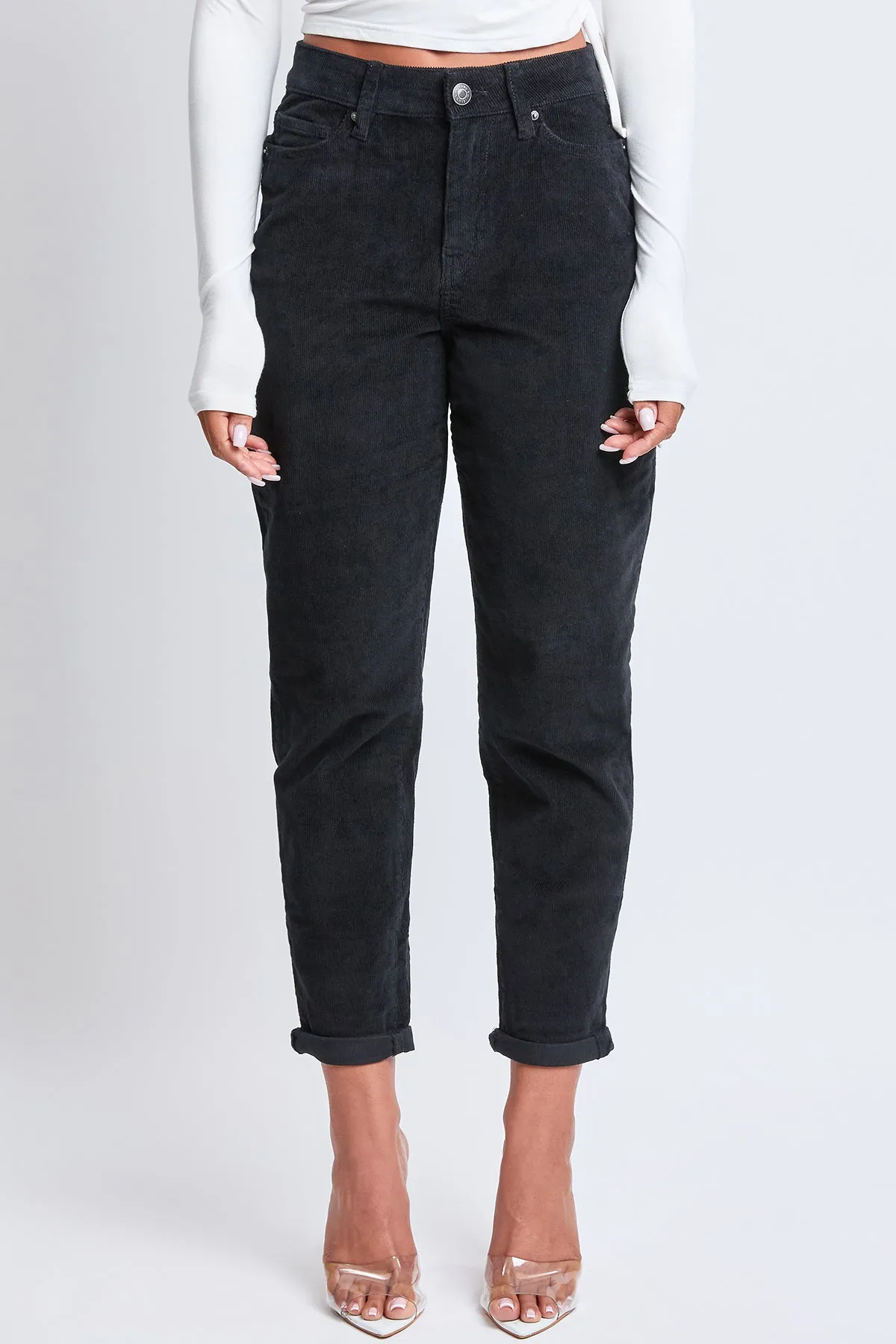 Junior Corduroy 1 Button High Rise Mom Fit Pant, Pack of 12