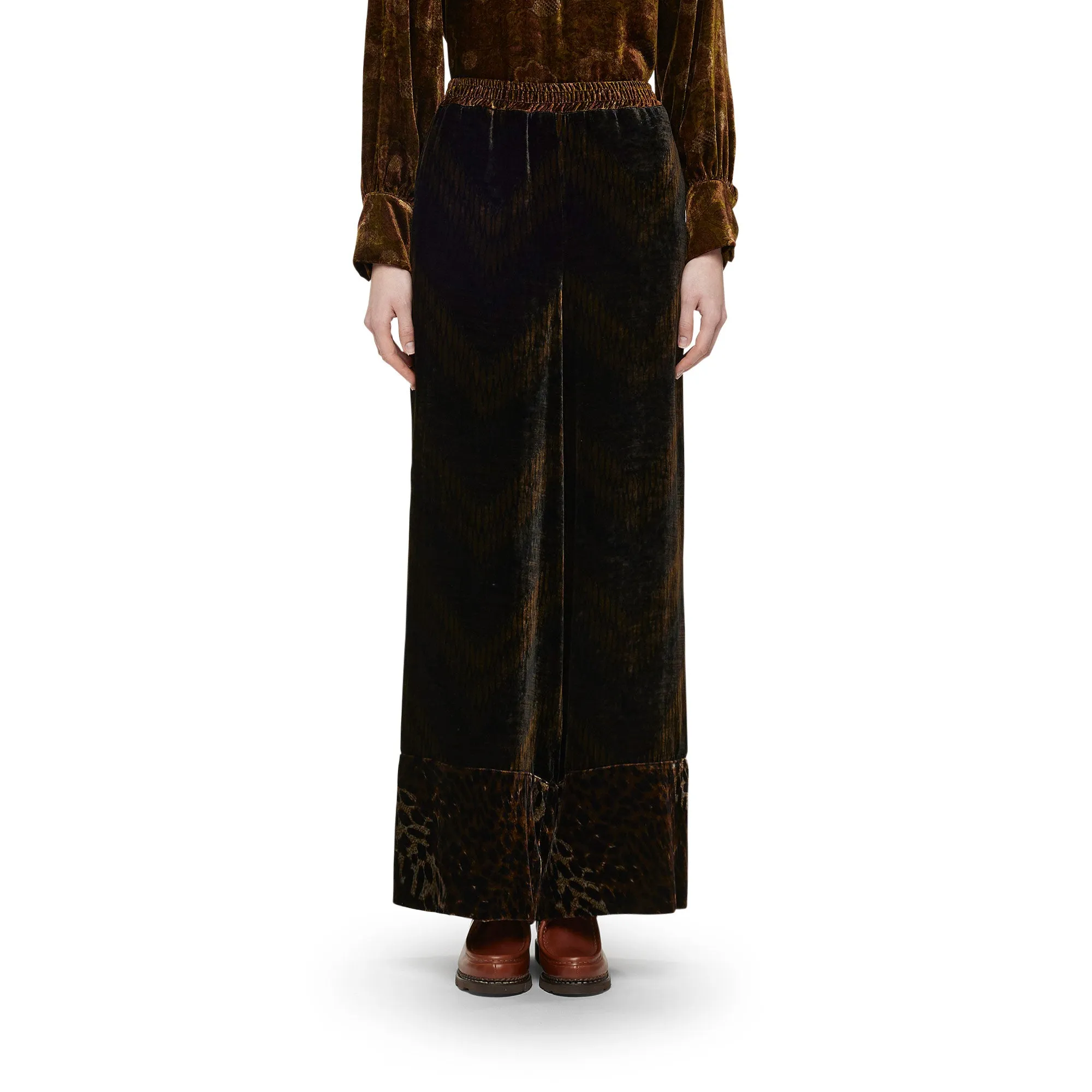 Kanada Velvet Wide Leg Trousers