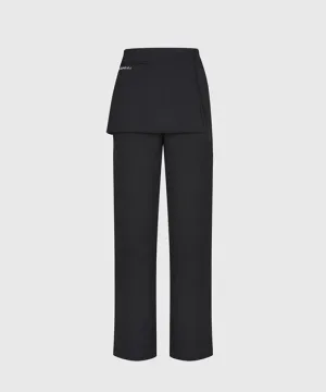 KANDINI Semi-bootcut Wrap Pants - Charcoal