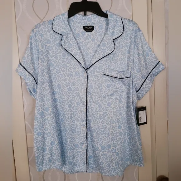 Kate Spade Blue Floral Pajama Set