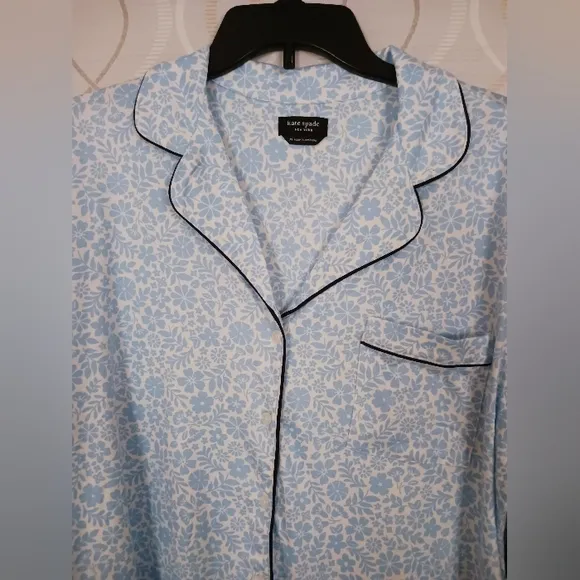 Kate Spade Blue Floral Pajama Set