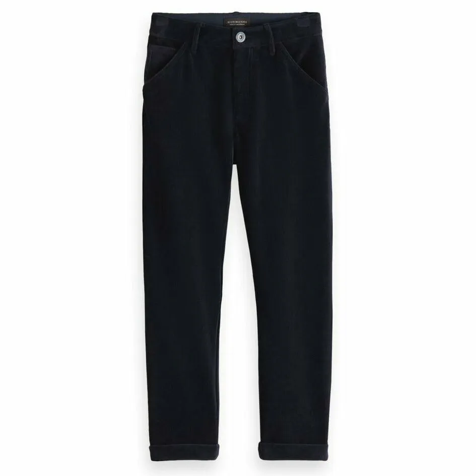 Knitted Corduroy Worker Sweatpants - Night